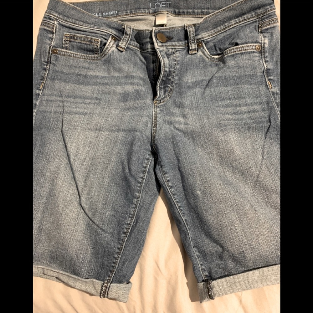 Loft Denim Bicycle shorts Used size 10p